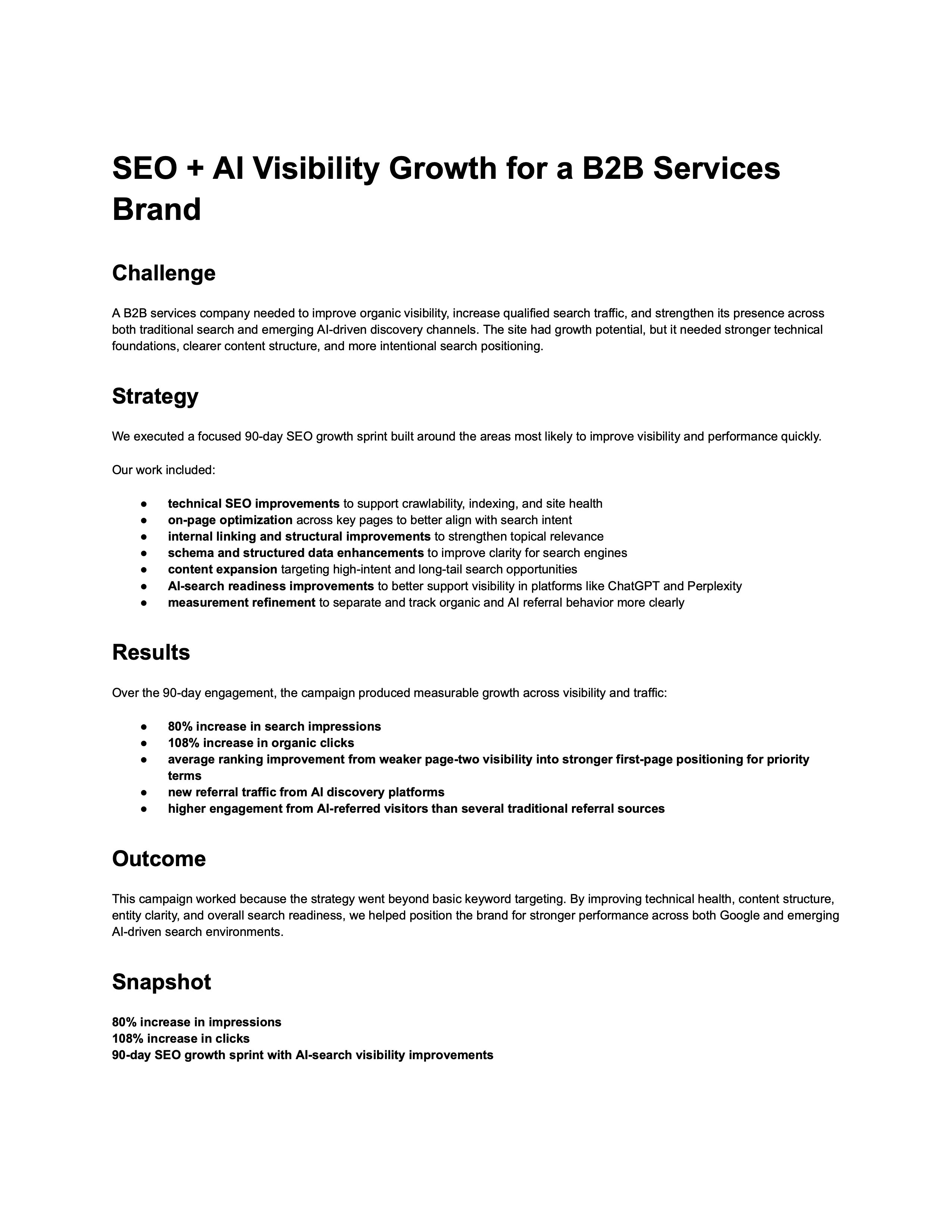 AI Driven SEO Case Study